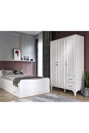 ست اتاق خواب سفید 3 KZNMOB HOME - کد 237402874