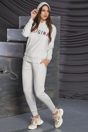 ست گرمکن سفید زنانه ویسکون GİZZEY - کد 68510040