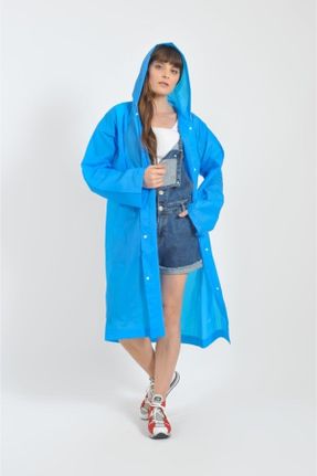 بادگیر و بارانی آبی زنانه پارچه ای راحت بدون آستر کد 123690594