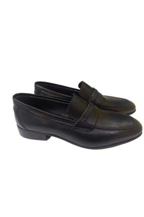 کفش کلاسیک مشکی مردانه چرم طبیعی پاشنه کوتاه ( 4 - 1 cm ) پاشنه ضخیم کد 237817367