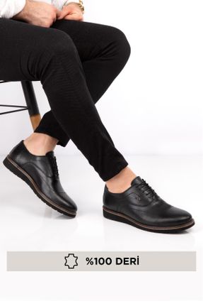کفش کلاسیک مشکی مردانه پلی اورتان پاشنه کوتاه ( 4 - 1 cm ) کد 104628018