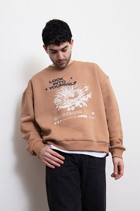 سوئیشرت قهوه ای زنانه چاپی Eazy Co - کد 237916626