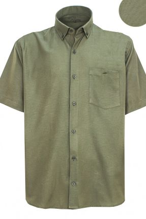 پیراهن سبز مردانه سایز بزرگ کتان - ساتن کد 238470247