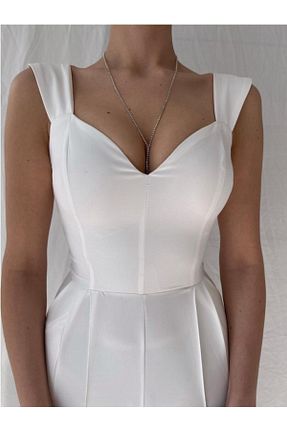 سرهمی سفید زنانه بند دار Afiş Butik - کد 238112419