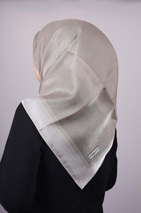 روسری طوسی پلی استر Genel Markalar - کد 230991138