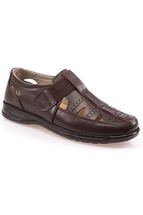 صندل قهوه ای مردانه پاشنه تخت maximoda - کد 92876733