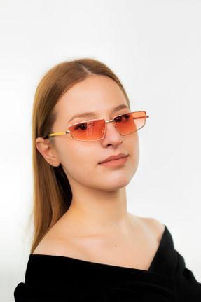 عینک آفتابی طلائی زنانه 52 UV400 فلزی کد 237914700