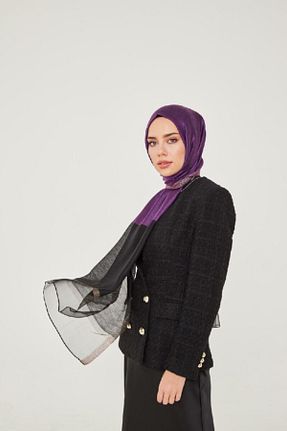 شال بنفش زنانه ابریشم ARMANDA - کد 112669344