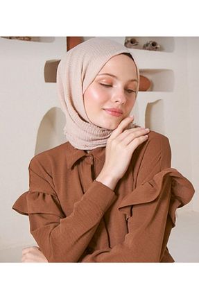 شال بژ زنانه پنبه ای AWA - کد 238908917