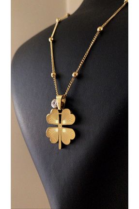 گردنبند استیل ( فولاد ) طلائی زنانه استیل (فولاد) Opia JEWELRY - کد 175319326