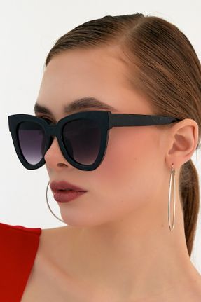 عینک آفتابی مشکی زنانه 51 UV400 پلاستیک سایه روشن گربه ای کد 239088357