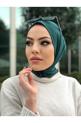 شال سبز زنانه پنبه ای DİLARASCARFS - کد 239356969