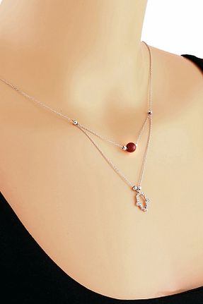 گردنبند نقره سفید زنانه 925 عیار Argentum Concept - کد 1004917