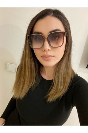 عینک آفتابی قهوه ای زنانه UV400 BOUTIQUE MARYJANE - کد 97916539