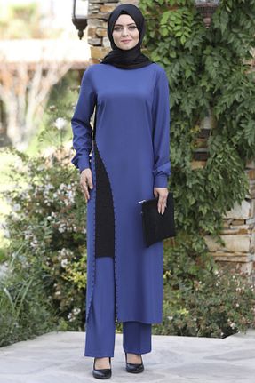 ست بالاتنه و پائین تنه حجاب سرمه ای کارگو Ahunisa - کد 238874527