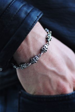 دستبند جواهر زنانه روکش نقره کد 238960674