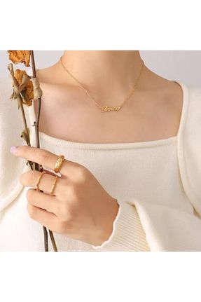 گردنبند نقره طلائی زنانه 925 عیار Nida Jewelry - کد 238657390