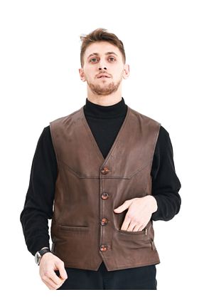 جلیقه قهوه ای مردانه رگولار Derimosa - کد 239487584