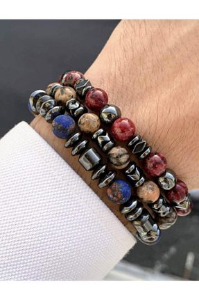 دستبند جواهر رنگی مردانه سنگ طبیعی captiva - کد 239728310