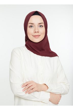 روسری زرشکی پنبه ای Levidor - کد 239750130