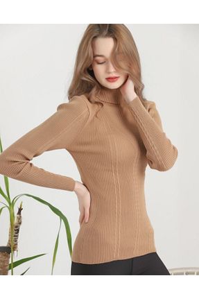 پلیور قهوه ای زنانه ساده VEGENZE - کد 234438457