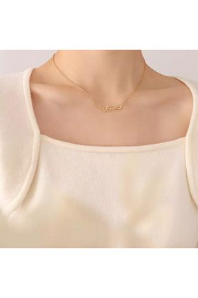 گردنبند نقره طلائی زنانه 925 عیار Nida Jewelry - کد 238657390