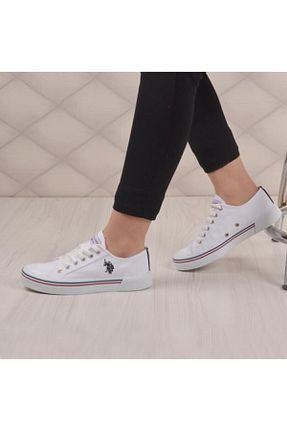 کفش اسنیکر سفید زنانه بند دار U.S. Polo Assn. - کد 239298153