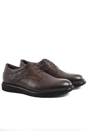 کفش کژوال قهوه ای مردانه چرم خالص MF MARKA SHOES - کد 239199696