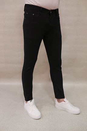 شلوار جین مشکی مردانه پاچه تنگ Deep Brown - کد 37572077