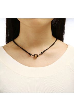 گردنبند جواهر مشکی زنانه فلزی TakıConcept - کد 239900478