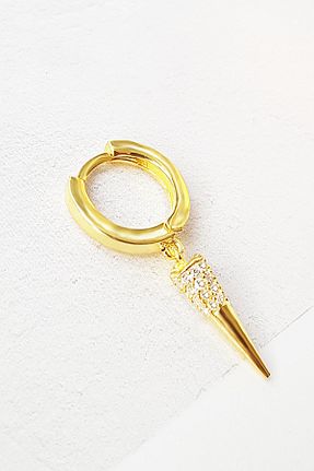 گوشواره نقره طلائی زنانه 925 عیار MorMajor Silver - کد 68396169