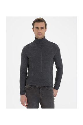 پلیور طوسی مردانه ساده Pierre Cardin - کد 67410034