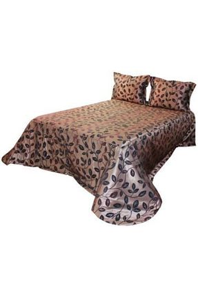 روتختی دونفره قهوه ای ساتن YASTIKMİNDER - کد 95608541
