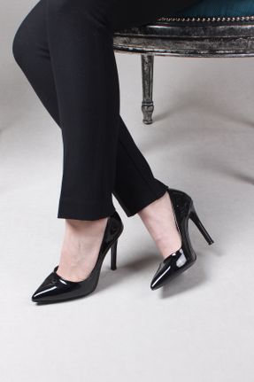 کفش مجلسی مشکی زنانه چرم مصنوعی پاشنه بلند ( +10 cm) پاشنه نازک کد 95675236