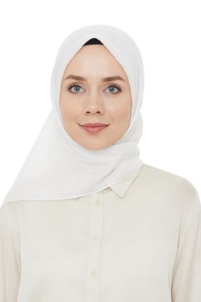 روسری سفید پنبه ای Levidor - کد 135831724