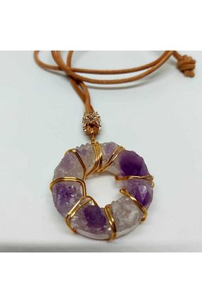 گردنبند جواهر طلائی زنانه سنگ طبیعی Sibelya Aksesuar - کد 240754062