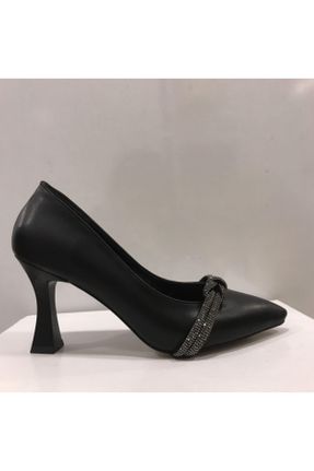 کفش پاشنه بلند کلاسیک مشکی زنانه چرم مصنوعی پاشنه نازک پاشنه متوسط ( 5 - 9 cm ) کد 241163393