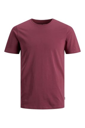 تی شرت صورتی مردانه رگولار یقه گرد تکی بیسیک کد 241173562