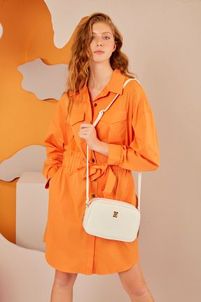 کیف دوشی سفید زنانه چرم مصنوعی Pierre Cardin - کد 218165574