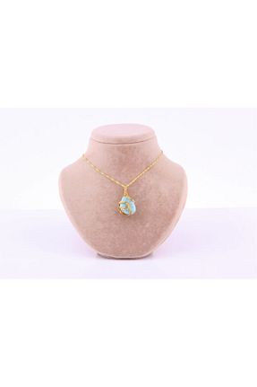 گردنبند جواهر فیروزه ای زنانه OSMANLI DEĞERLİ TAŞ - کد 241282824