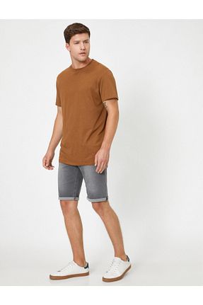 شلوارک و برمودا طوسی مردانه Relaxed Koton - کد 42718360