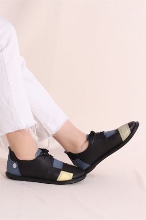 کفش کژوال مشکی زنانه چرم خالص Mammamia - کد 241781082