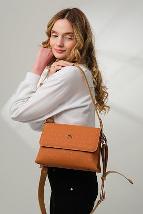 کیف دوشی قهوه ای زنانه چرم مصنوعی Just Polo - کد 239694118