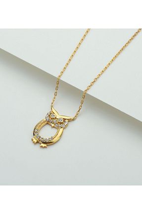 گردنبند نقره طلائی زنانه 925 عیار Gümüşistan - کد 241730491