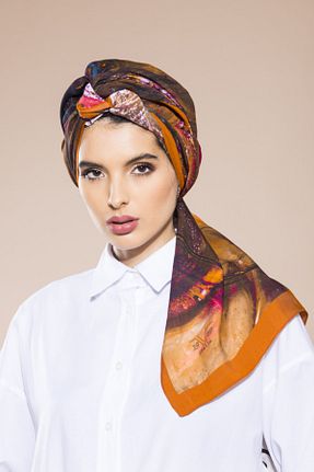 روسری نارنجی مودال 19V69 ITALIA - کد 76157242