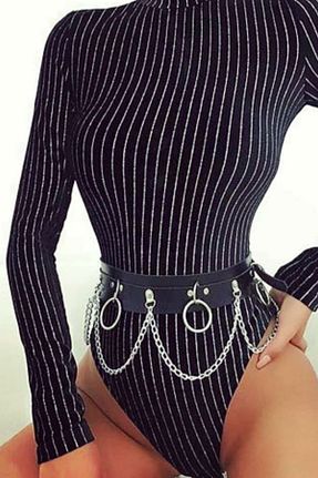 کمربند مشکی زنانه چرم مصنوعی Sweet Demon - کد 157703167