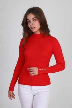 بلوز قرمز زنانه ساده D