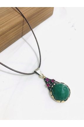 گردنبند نقره سبز زنانه 925 عیار Doğan Silver - کد 242764073