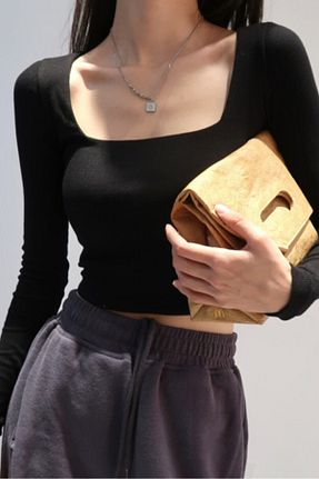 بلوز مشکی زنانه ساده khar - کد 242367789