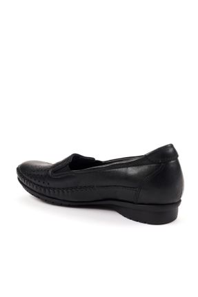 کفش کژوال مشکی زنانه چرم طبیعی پاشنه کوتاه ( 4 - 1 cm ) پاشنه پر کد 242371191